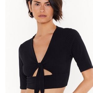 Nasty Gal Tops - ✨NWT Nasty Gal Ribbed Crop Top Nasty Gal Tops - ✨NWT Nasty Gal Ribbed Crop Top